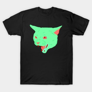 Vaporwave Cat - Mint T-Shirt